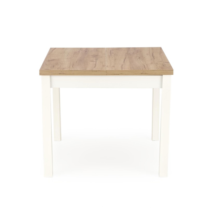 'TIAGO SQUARE extendable table 90-125/90 top: craft oak, legs: white' 'TIAGO SQUARE extendable table 90-125/90 top: craft oak, legs: white'