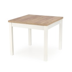 'TIAGO SQUARE extendable table 90-125/90 top: craft oak, legs: white' 'TIAGO SQUARE extendable table 90-125/90 top: craft oak, legs: white'