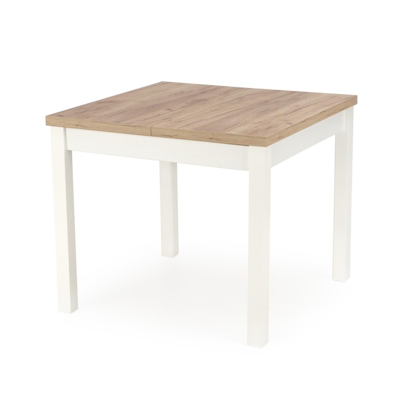 'TIAGO SQUARE extendable table 90-125/90 top: craft oak, legs: white' 'TIAGO SQUARE extendable table 90-125/90 top: craft oak, legs: white'