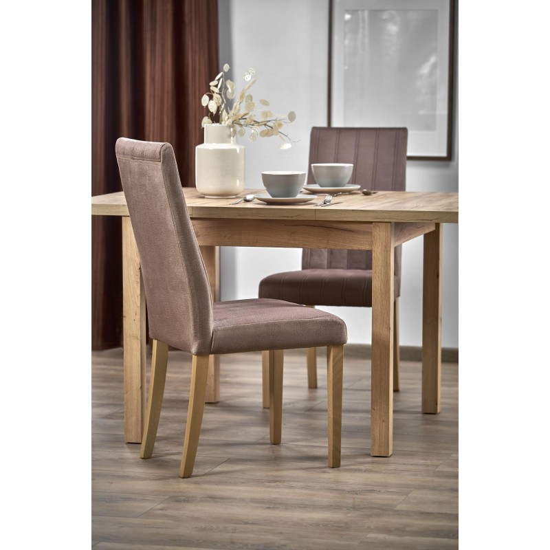 'TIAGO SQUARE extendable table 90-125/90 top: craft oak, legs: craft oak' 'TIAGO SQUARE extendable table 90-125/90 top: craft oak, legs: craft oak'