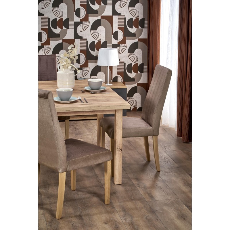 'TIAGO SQUARE extendable table 90-125/90 top: craft oak, legs: craft oak' 'TIAGO SQUARE extendable table 90-125/90 top: craft oak, legs: craft oak'