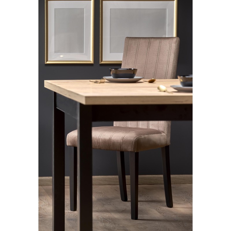 'TIAGO SQUARE extendable table 90-125/90 top: craft oak, legs: black' 'TIAGO SQUARE extendable table 90-125/90 top: craft oak, legs: black'