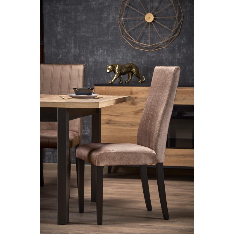 'TIAGO SQUARE extendable table 90-125/90 top: craft oak, legs: black' 'TIAGO SQUARE extendable table 90-125/90 top: craft oak, legs: black'
