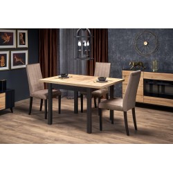 'TIAGO SQUARE extendable table 90-125/90 top: craft oak, legs: black' 'TIAGO SQUARE extendable table 90-125/90 top: craft oak, legs: black'