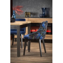 'TIAGO SQUARE extendable table 90-125/90 top: craft oak, legs: black' 'TIAGO SQUARE extendable table 90-125/90 top: craft oak, legs: black'
