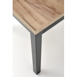 'TIAGO SQUARE extendable table 90-125/90 top: craft oak, legs: black' 'TIAGO SQUARE extendable table 90-125/90 top: craft oak, legs: black'