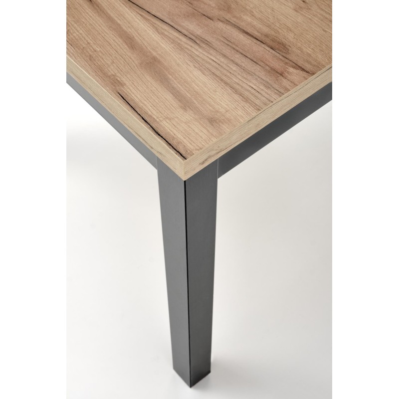 'TIAGO SQUARE extendable table 90-125/90 top: craft oak, legs: black' 'TIAGO SQUARE extendable table 90-125/90 top: craft oak, legs: black'