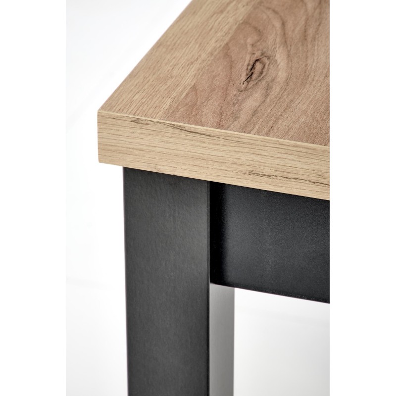 'TIAGO SQUARE extendable table 90-125/90 top: craft oak, legs: black' 'TIAGO SQUARE extendable table 90-125/90 top: craft oak, legs: black'