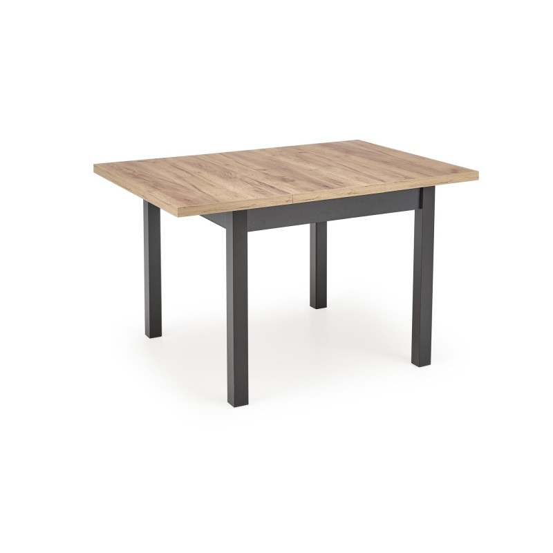 'TIAGO SQUARE extendable table 90-125/90 top: craft oak, legs: black' 'TIAGO SQUARE extendable table 90-125/90 top: craft oak, legs: black'