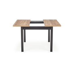 'TIAGO SQUARE extendable table 90-125/90 top: craft oak, legs: black' 'TIAGO SQUARE extendable table 90-125/90 top: craft oak, legs: black'