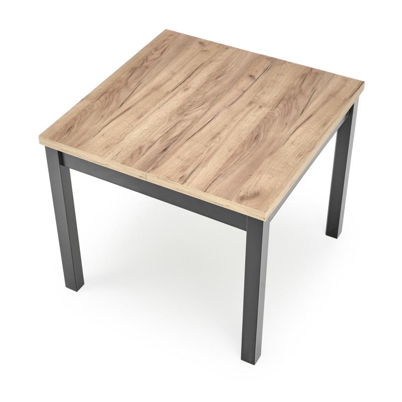 'TIAGO SQUARE extendable table 90-125/90 top: craft oak, legs: black' 'TIAGO SQUARE extendable table 90-125/90 top: craft oak, legs: black'