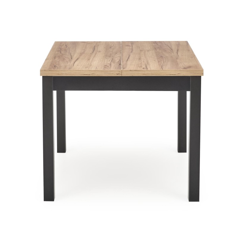 'TIAGO SQUARE extendable table 90-125/90 top: craft oak, legs: black' 'TIAGO SQUARE extendable table 90-125/90 top: craft oak, legs: black'