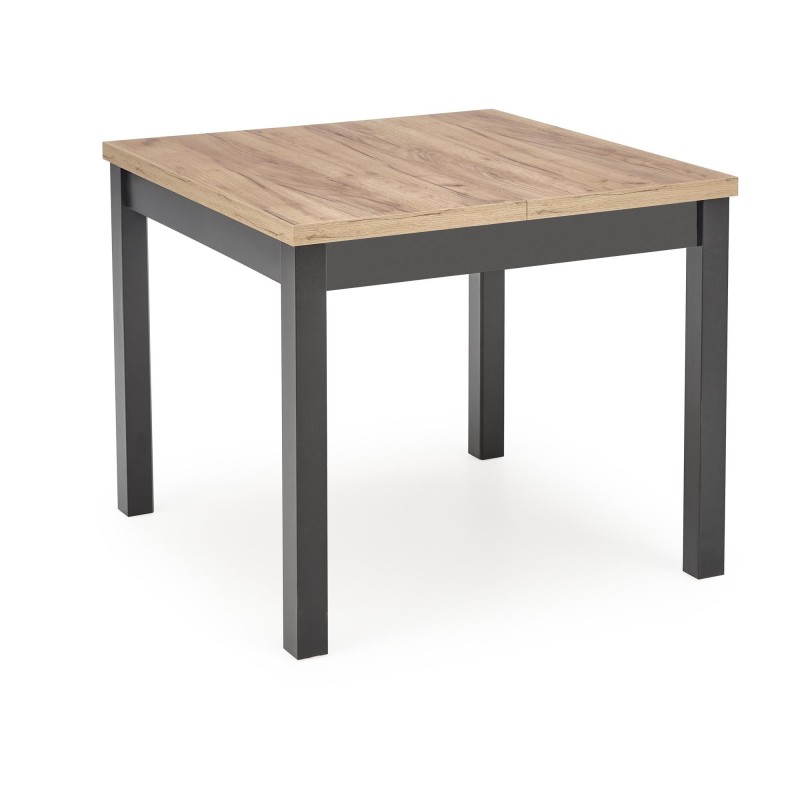 'TIAGO SQUARE extendable table 90-125/90 top: craft oak, legs: black' 'TIAGO SQUARE extendable table 90-125/90 top: craft oak, legs: black'