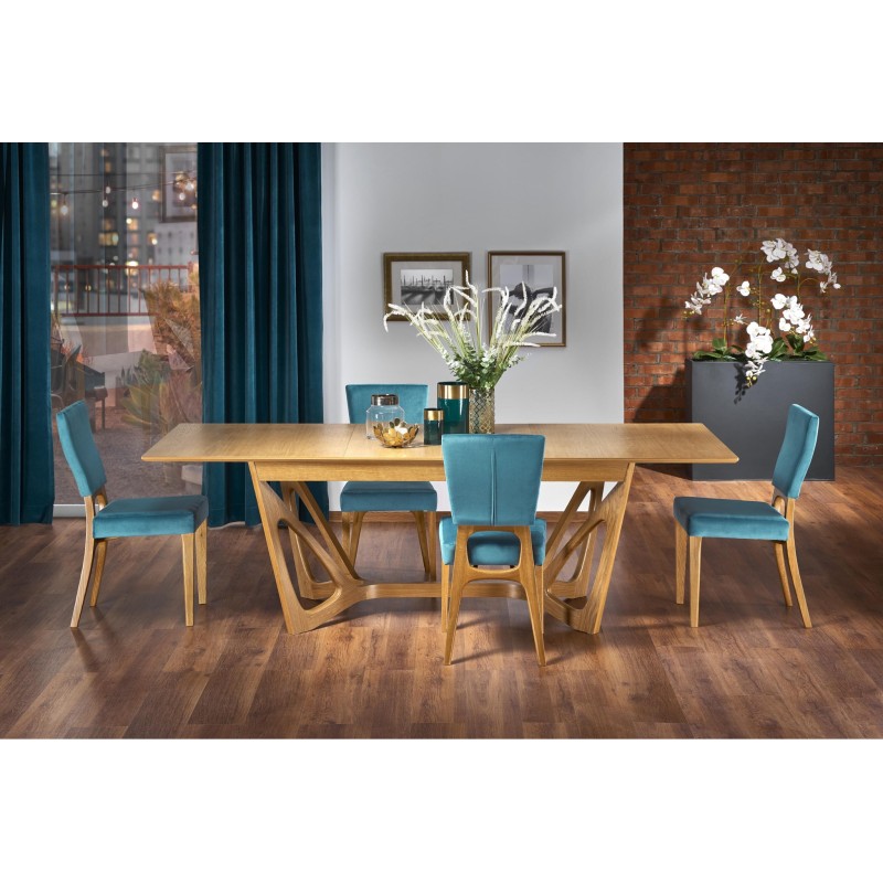 'WENANTY Extendable Table Top - Honey Oak, Legs - Honey Oak' 'WENANTY Extendable Table Top - Honey Oak, Legs - Honey Oak'