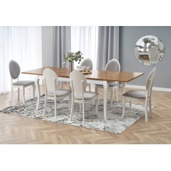 WINDSOR stół rozkładany 160-240x90x76 cm kolor ciemny dąb/biały (2p 1szt) WINDSOR stół rozkładany 160-240x90x76 cm kolor ciemny dąb/biały (2p 1szt)