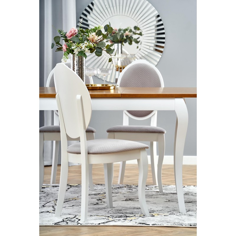 WINDSOR stół rozkładany 160-240x90x76 cm kolor ciemny dąb/biały (2p 1szt) WINDSOR stół rozkładany 160-240x90x76 cm kolor ciemny dąb/biały (2p 1szt)