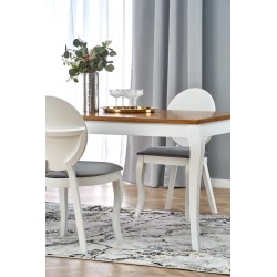 WINDSOR stół rozkładany 160-240x90x76 cm kolor ciemny dąb/biały (2p 1szt) WINDSOR stół rozkładany 160-240x90x76 cm kolor ciemny dąb/biały (2p 1szt)