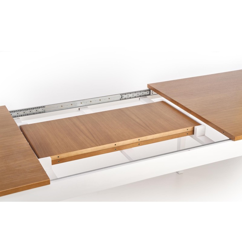 WINDSOR stół rozkładany 160-240x90x76 cm kolor ciemny dąb/biały (2p 1szt) WINDSOR stół rozkładany 160-240x90x76 cm kolor ciemny dąb/biały (2p 1szt)