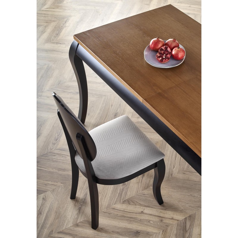 WINDSOR stół rozkładany 160-240x90x76 cm kolor ciemny dąb/czarny (2p 1szt) WINDSOR stół rozkładany 160-240x90x76 cm kolor ciemny dąb/czarny (2p 1szt)