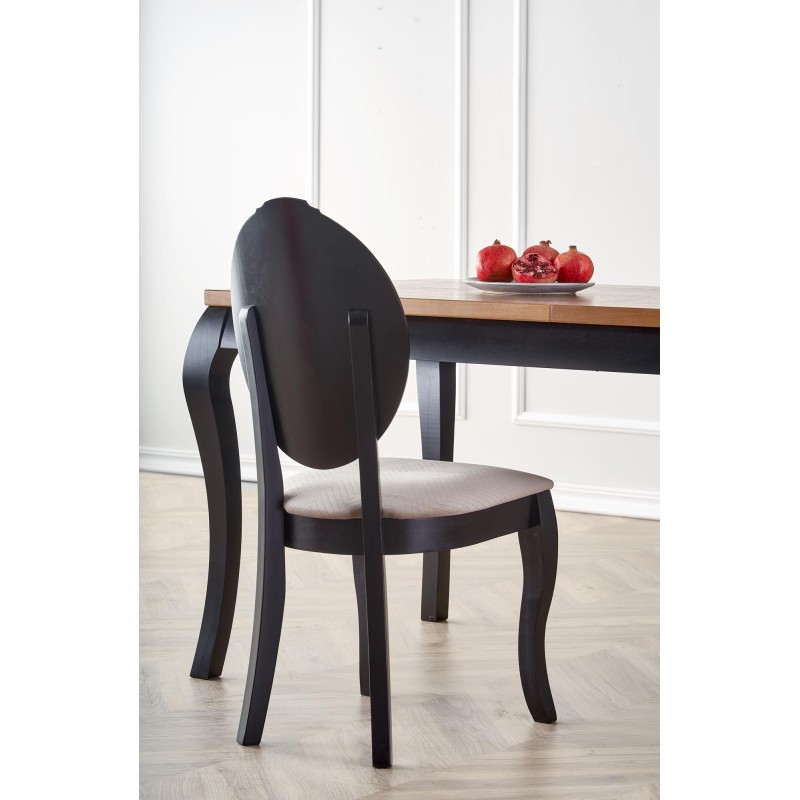 WINDSOR stół rozkładany 160-240x90x76 cm kolor ciemny dąb/czarny (2p 1szt) WINDSOR stół rozkładany 160-240x90x76 cm kolor ciemny dąb/czarny (2p 1szt)