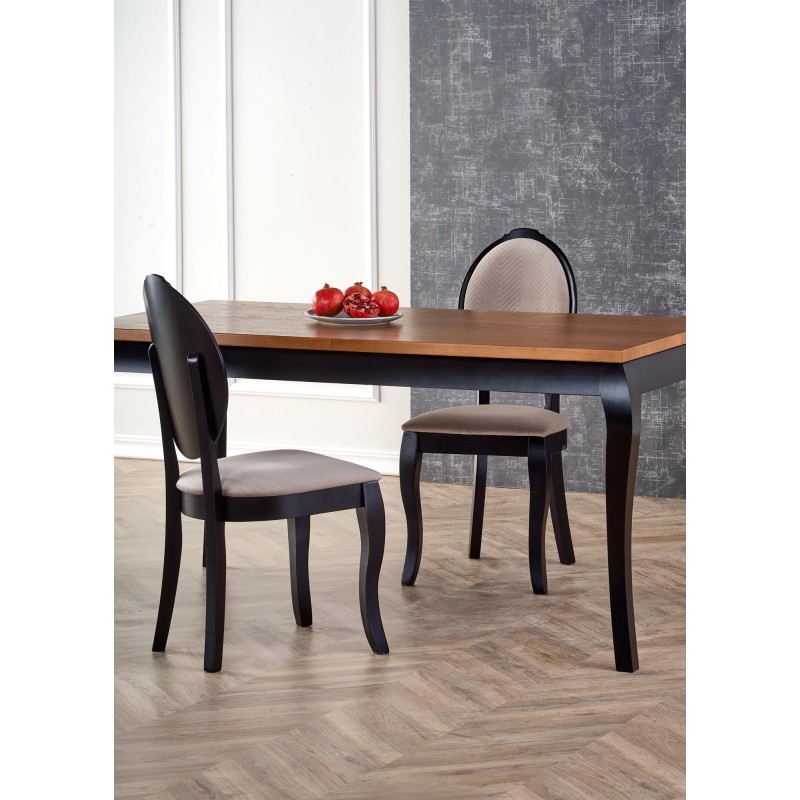 WINDSOR stół rozkładany 160-240x90x76 cm kolor ciemny dąb/czarny (2p 1szt) WINDSOR stół rozkładany 160-240x90x76 cm kolor ciemny dąb/czarny (2p 1szt)