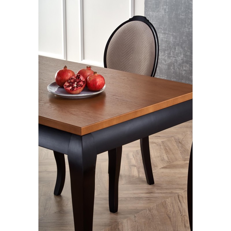 WINDSOR stół rozkładany 160-240x90x76 cm kolor ciemny dąb/czarny (2p 1szt) WINDSOR stół rozkładany 160-240x90x76 cm kolor ciemny dąb/czarny (2p 1szt)