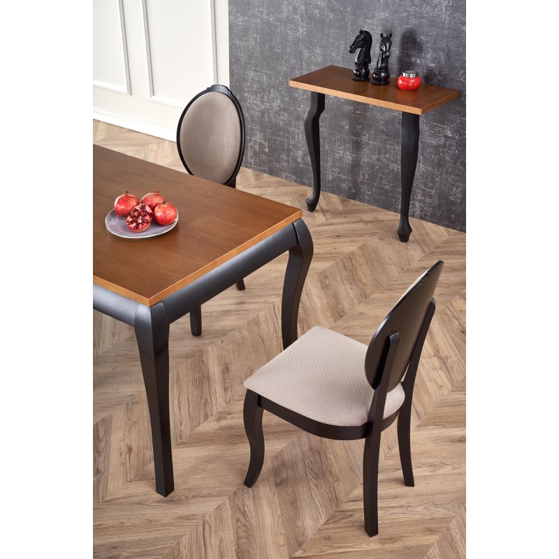 WINDSOR stół rozkładany 160-240x90x76 cm kolor ciemny dąb/czarny (2p 1szt) WINDSOR stół rozkładany 160-240x90x76 cm kolor ciemny dąb/czarny (2p 1szt)