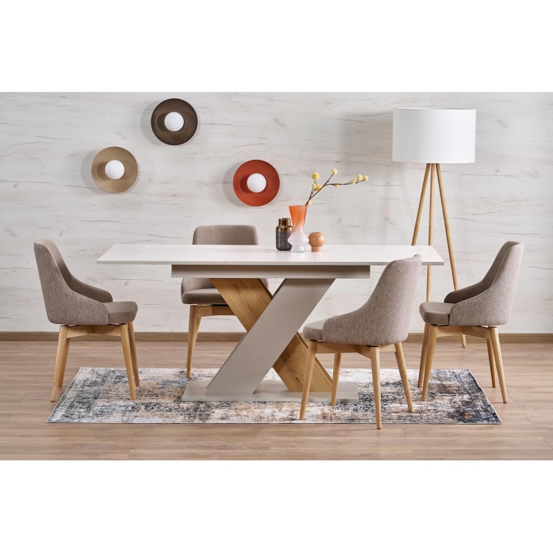 'XARELTO Extendable Table in Cashmere - Cremona Oak' 'XARELTO Extendable Table in Cashmere - Cremona Oak'