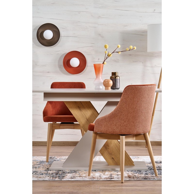 'XARELTO Extendable Table in Cashmere - Cremona Oak' 'XARELTO Extendable Table in Cashmere - Cremona Oak'