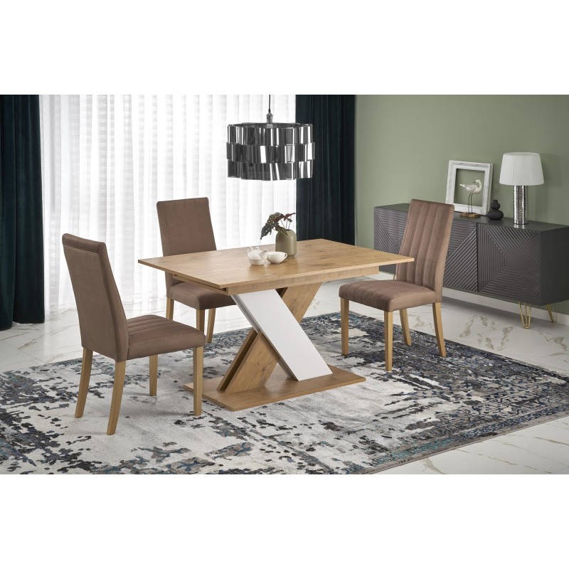 'XARELTO Extendable Lancelot Oak Table - White' 'XARELTO Extendable Lancelot Oak Table - White'