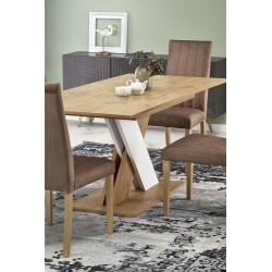 'XARELTO Extendable Lancelot Oak Table - White' 'XARELTO Extendable Lancelot Oak Table - White'