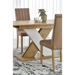 'XARELTO Extendable Lancelot Oak Table - White' 'XARELTO Extendable Lancelot Oak Table - White'