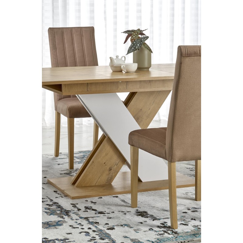 'XARELTO Extendable Lancelot Oak Table - White' 'XARELTO Extendable Lancelot Oak Table - White'