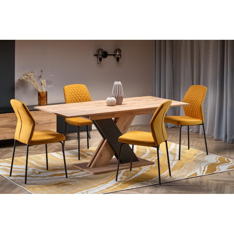 'XARELTO Extendable Wotan Oak Table - Black' 'XARELTO Extendable Wotan Oak Table - Black'