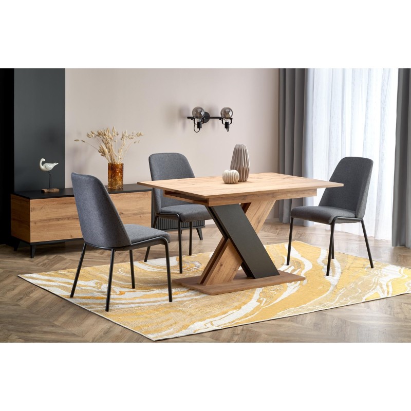 'XARELTO Extendable Wotan Oak Table - Black' 'XARELTO Extendable Wotan Oak Table - Black'