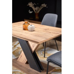 'XARELTO Extendable Wotan Oak Table - Black' 'XARELTO Extendable Wotan Oak Table - Black'