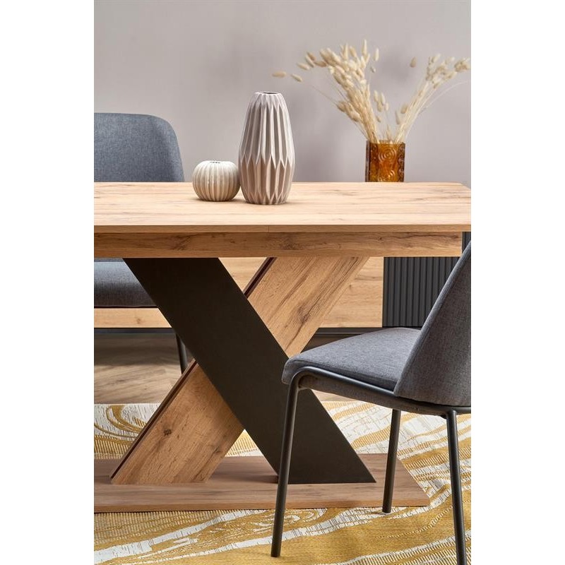 'XARELTO Extendable Wotan Oak Table - Black' 'XARELTO Extendable Wotan Oak Table - Black'