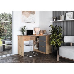 'BEGA Desk, Artisan Oak / Graphite'