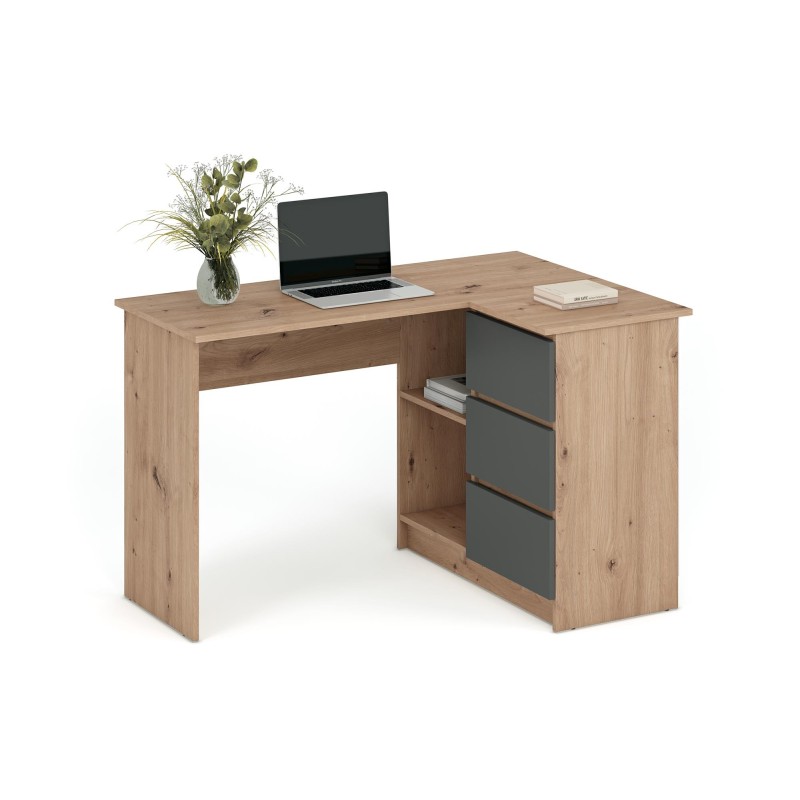 'BEGA Desk, Artisan Oak / Graphite' 'BEGA Desk, Artisan Oak / Graphite'