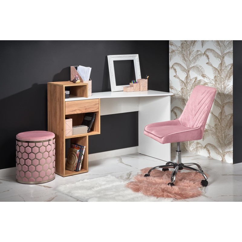 'CONTI Golden Oak / White Desk' 'CONTI Golden Oak / White Desk'