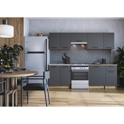 'DARIA 240 Kitchen Set Body: Craft Oak, Fronts: Anthracite'