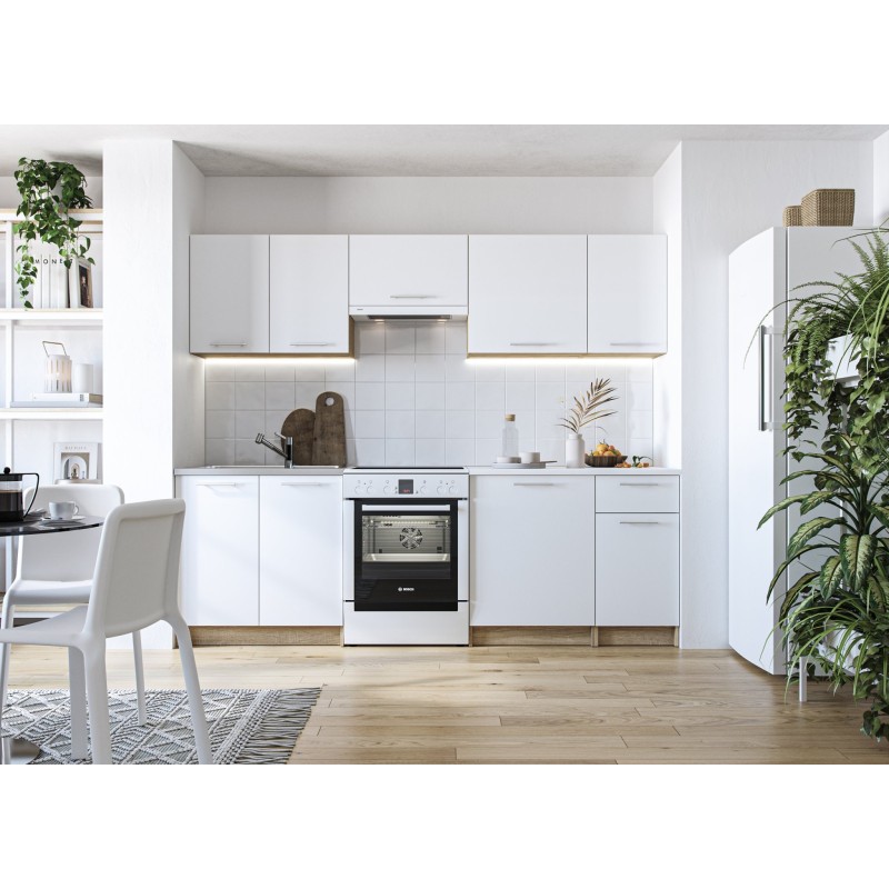 'DARIA 240 Kitchen Set, Body: Sonoma Oak, Fronts: White' 'DARIA 240 Kitchen Set, Body: Sonoma Oak, Fronts: White'