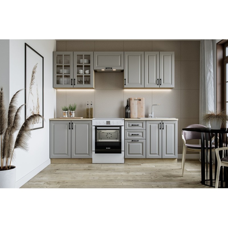 'ELIZABETH 240 Kitchen Set, Body: Sonoma Oak, Front: Ash Grey' 'ELIZABETH 240 Kitchen Set, Body: Sonoma Oak, Front: Ash Grey'