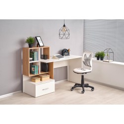 'GROSSO Golden Oak / White Desk'
