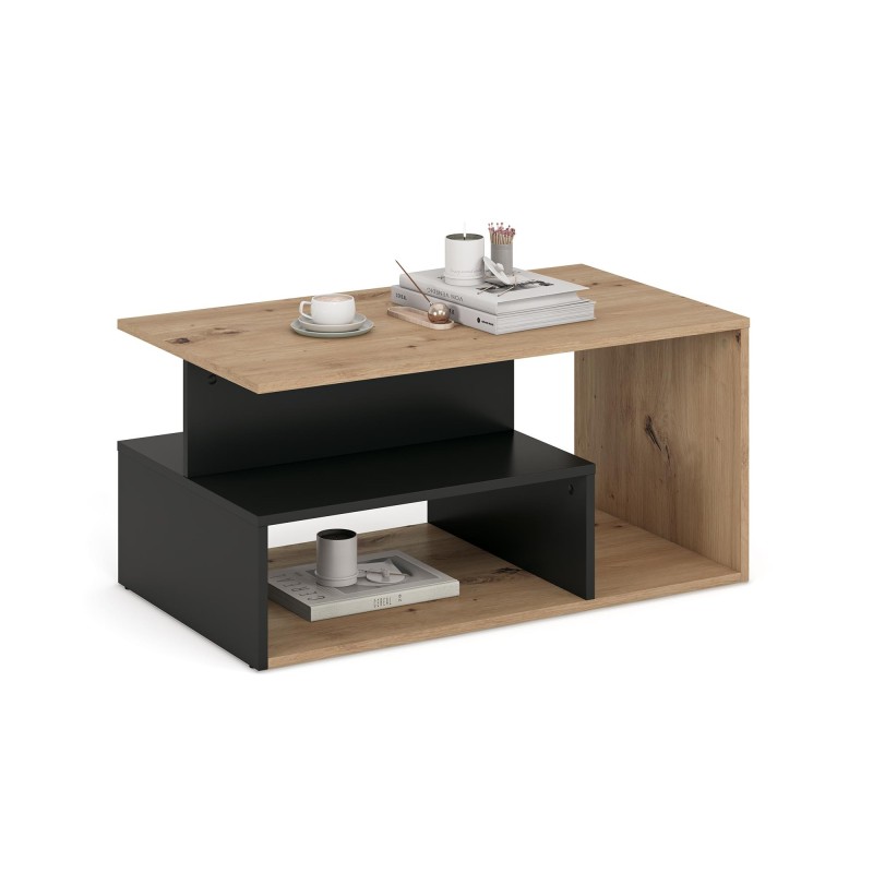 'IVA Coffee Table, Artisan Oak / Black' 'IVA Coffee Table, Artisan Oak / Black'