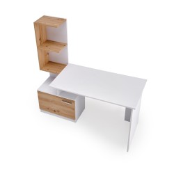 "MISO Desk, White / Artisan Oak" "MISO Desk, White / Artisan Oak"
