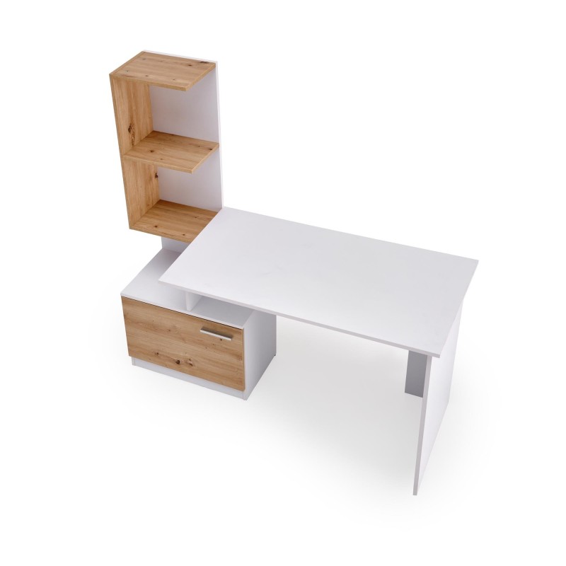 "MISO Desk, White / Artisan Oak" "MISO Desk, White / Artisan Oak"