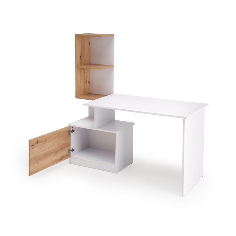 "MISO Desk, White / Artisan Oak" "MISO Desk, White / Artisan Oak"