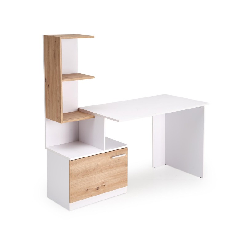 "MISO Desk, White / Artisan Oak" "MISO Desk, White / Artisan Oak"