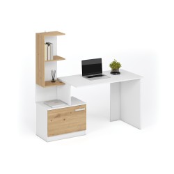 "MISO Desk, White / Artisan Oak" "MISO Desk, White / Artisan Oak"